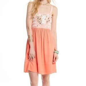 Matilda Jane Honeyed Elegance Dress Sz M Coral Floral Cute‎ Sleeveless Feminine